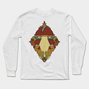 Porcini with acorns and oak leaves Long Sleeve T-Shirt